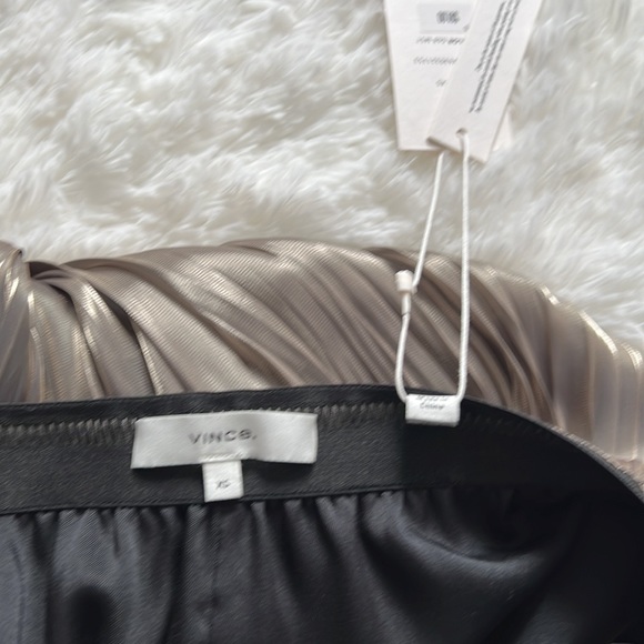 Vince metallic wide leg pleated culottes size XS - Picture 3 of 4